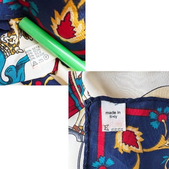 Pierre Cardin Scarf Shawl Silk APARIS AMUSEES EBLOUIES 34in Vintage Horse Buggy - Picture 15 of 15